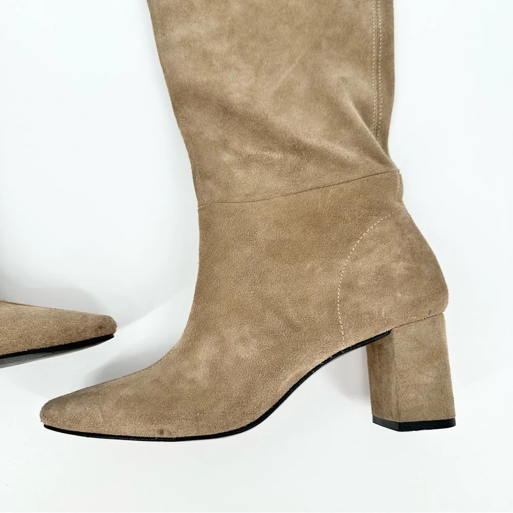 Zara Suede Tall Over the Knee Boots